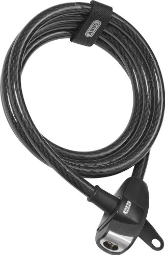 Cerraduras de bicicleta : Abus Racer 660 / 185LL + URB - Candado de Cable para Bicicletas (185 cm), Color Negro