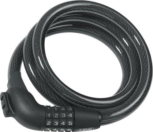 Cerraduras de bicicleta : Abus Tresor 1340 / 120 KF - Candado de Cable para Bicicletas (120 cm), Color Negro Negro Negro Talla:75 cm