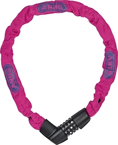 Cerraduras de bicicleta : Abus Tresor 1385 / 75 (6mm), Unisex, Rosa (Neon Pink), 75 cm