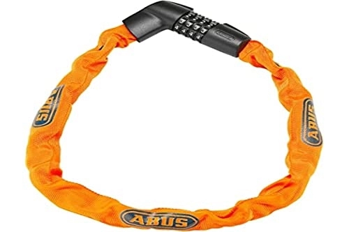 Cerraduras de bicicleta : Abus Tresor 1385 / 75 OG (6mm), Unisex, Naranja (Neon Orange), 75 cm