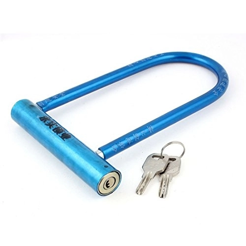 Cerraduras de bicicleta : Aexit Blue Security Alloy Lock en forma de U con 2 (model: I4131VIIO-9115JN) teclas para motocicleta