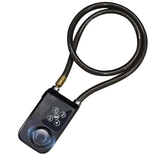 Cerraduras de bicicleta : Alarma antirrobo con sensor de movimiento y vibración 110dB, antirrobo de cadena de bicicleta, antirrobo impermeable, antirrobo de cable, accesorios para bicicletas y motos