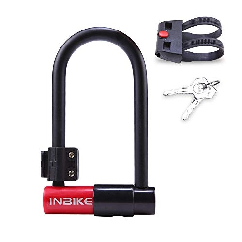 Cerraduras de bicicleta : Ariyalk Bicycle Lock / U-Lock / Bloqueo de Cable de Acero / Juego de Bloqueo de Funda de Silicona / Cizalla antihidráulica