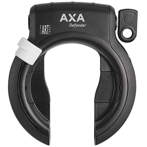 Cerraduras de bicicleta : AXA Candado de marco Defender – negro con botón blanco – Anniversary Edition