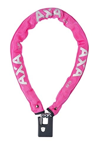 Cerraduras de bicicleta : AXA Clinch Candado de Cadena, Unisex Adulto, Rosa, 8 x 3 x 3 cm