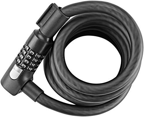 Cerraduras de bicicleta : AXA Code Kabelschloss Resolute C15-180 Cable antirrobo, Unisex Adulto, Negro, 180 cm