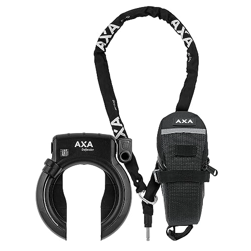 Cerraduras de bicicleta : Axa kit antivol cadre Defender avec chaîne + sac Outdoor