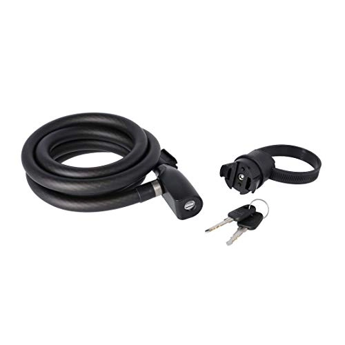 Cerraduras de bicicleta : AXA Unisex-Adult Resolute 15-180 - Candado de Cable, Color Negro