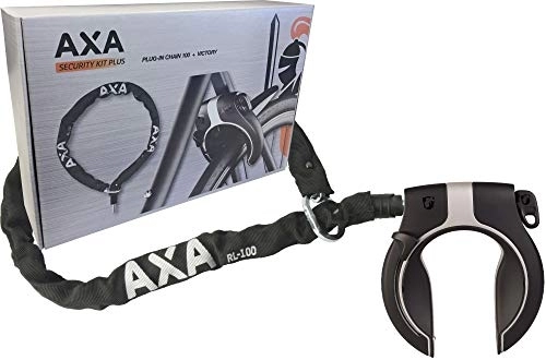 Cerraduras de bicicleta : Axa Unisex - Juego de cerraduras Victory para adultos, color negro, talla única