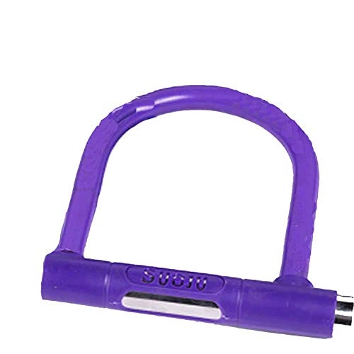 Cerraduras de bicicleta : Bicicleta U Lock D Lock Frame Lock Candado Key Lock Accesorios de bicicleta Herramientas de seguridad Bicicleta eléctrica Bicicleta plegable Bicicleta de montaña Universal Portátil Duradero-purple