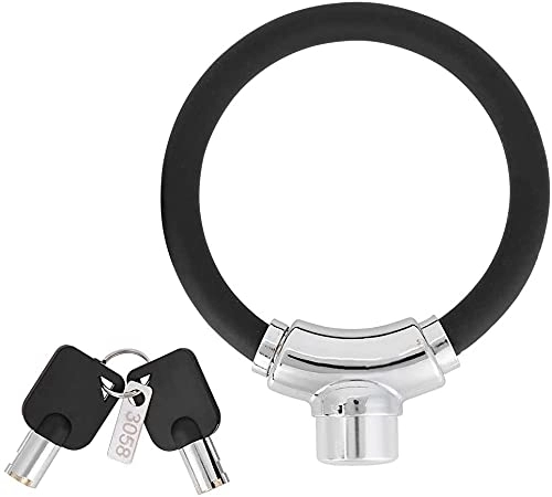Cerraduras de bicicleta : Bloqueo de anillo antirrobo de bicicleta Aleación de zinc Bloqueo de anillo de bicicleta de servicio pesado portátil Mini Bloqueo de anillo de cable de acero de seguridad Bloqueo de anillo