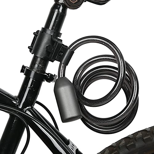 Cerraduras de bicicleta : Bloqueo de cable, a prueba de polvo y antifísico Bloqueo simple de huellas dactilares Preciso para motocicleta Coche eléctrico Bicicleta