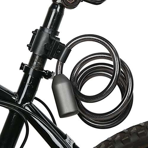 Cerraduras de bicicleta : Bloqueo de cable, bloqueo de huellas dactilares preciso con modo antipérdida para motocicleta, automóvil eléctrico, bicicleta para la mayoría de las personas
