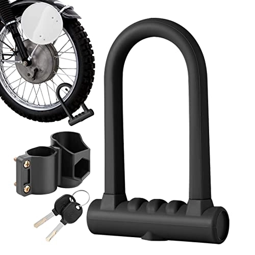 Cerraduras de bicicleta : Bloqueo en U | Candados de silicona para patinete antirrobo - Grillete de acero Ebike Lock con 2 llaves de cobre resistente a cortes y ataques de palanca Winwon