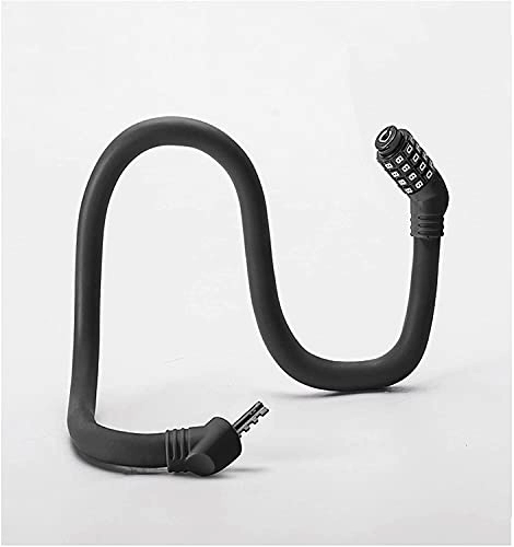 Cerraduras de bicicleta : Bolsa de acero para bicicleta, anillo de cifrado, equipaje portátil, candado plegable(Color:Black)