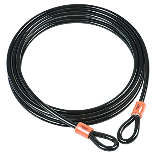 Cerraduras de bicicleta : Burg-Wächter Unisex's 750 1000 - Cable de Acero Trenzado con Revestimiento de Vinilo, Color Negro, 10 mm x 10 m