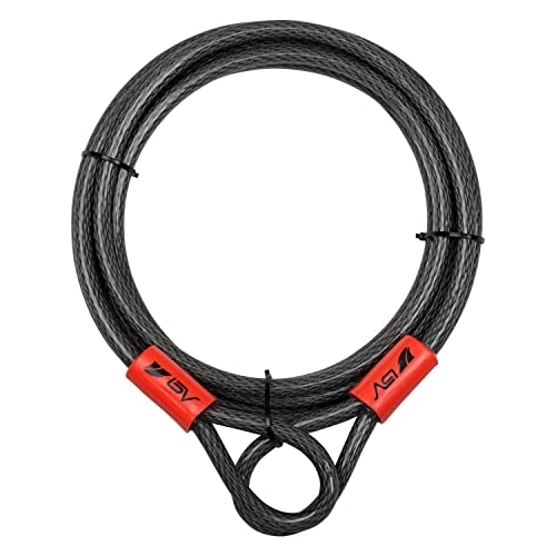 Cerraduras de bicicleta : BV seguridad doble bucle Cable flexible 3 / 8 Inch, para candado, candado, y bloqueo de freno de disco