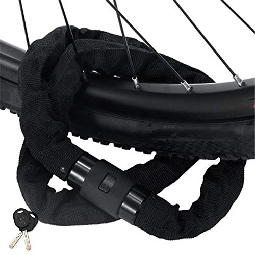 Cerraduras de bicicleta : Cadena Bicicleta Seguridad Cadena de Seguridad para Bicicleta Cerraduras de Casco para Bicicletas Cascos cerraduras para Bicicleta Black, 1.2m