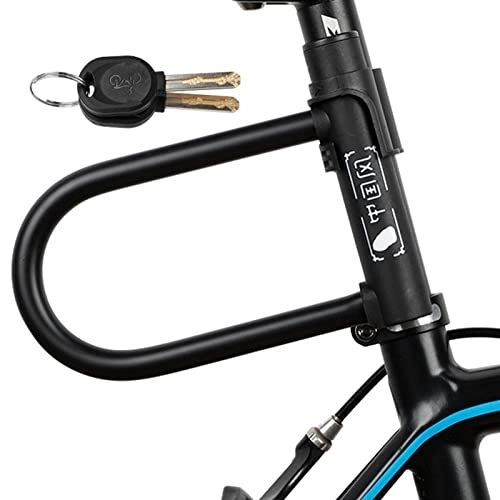Cerraduras de bicicleta : Candado antirrobo para bicicletas | Candados antirrobo para patinetes, cuerpo acero sólido con seguridad Soporte cilindro Llave Ziurmut