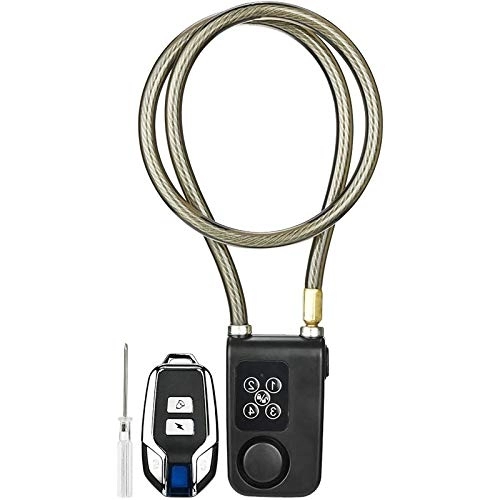 Cerraduras de bicicleta : Candado de alarma para bicicleta inalámbrico Rc de seguridad eléctrica de acero con código de cadena de cable