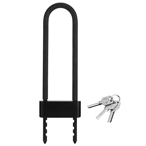 Cerraduras de bicicleta : Cerradura en forma de U, carga USB 360 ° Semiconductor Reconocimiento de huellas dactilares Cerradura en forma de U Cerradura de seguridad inteligente para puertas de vidrio, oficinas, almacenes