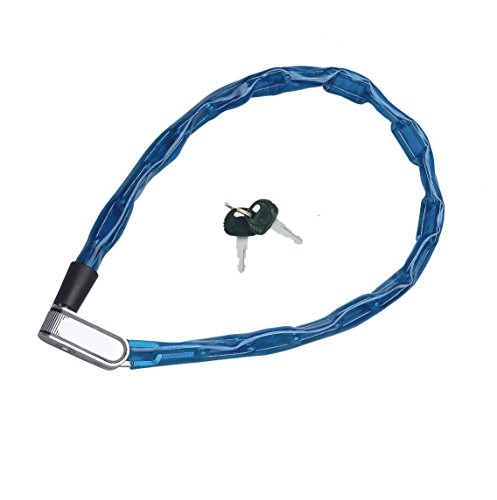 Cerraduras de bicicleta : Cicli Bonin Unisex Bicicleta Ciclo 85309 Lock Cable, Azul, 80 cm