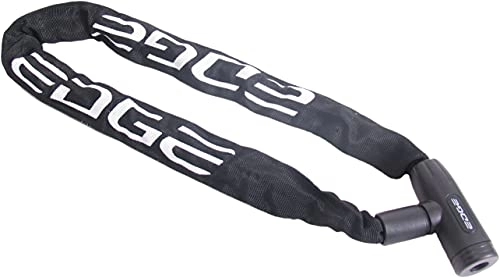 Cerraduras de bicicleta : Edge CO, LTD Candado para Bicicleta, Granito - Cadena y candado con Cadenas de Acero para Bicicleta y Motocicleta, 6 mm (Negro, 90 cm)