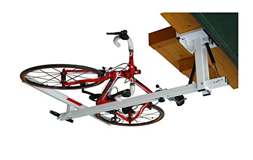 Cerraduras de bicicleta : flat-bike-lift - The New Overhead Rack to Store The Bikes Flat to The Garage Ceiling