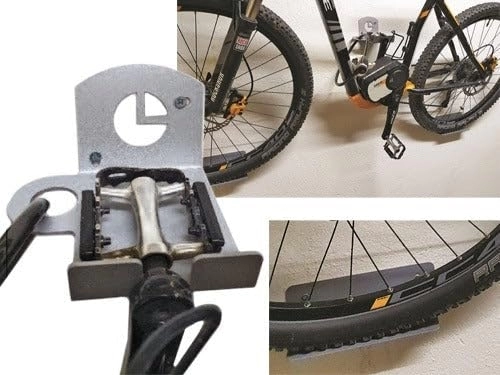 Cerraduras de bicicleta : Gancho de pared antirrobo para bicicleta con soporte