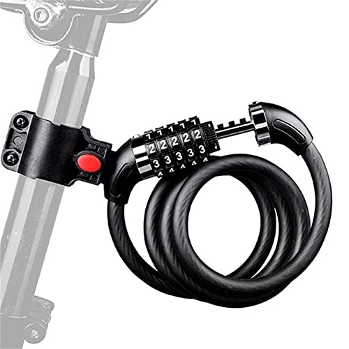 Cerraduras de bicicleta : Gmjay Candado de Cable de Acero para Bicicleta Código de Seguridad Antirrobo Bloqueo de Contraseña MTB Bicicleta de Carretera Accesorios de Bicicleta de Acero Inoxidable