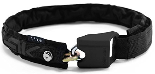 Cerraduras de bicicleta : Hiplok Lite - Candado cinturón, color negro