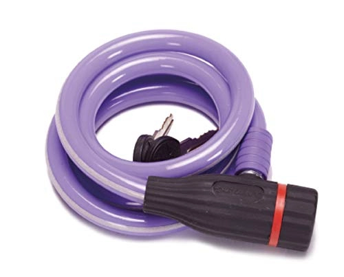 Cerraduras de bicicleta : HNMS PVC Coated Composite Steel Wire Rope Lock Lock (Purple)