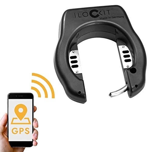 Cerraduras de bicicleta : I LOCK IT Candado GPS para bicicleta con GPS Live Tracking, aplicación para smartphone, sistema de alarma inteligente de 110 dB, evacuación de radios.