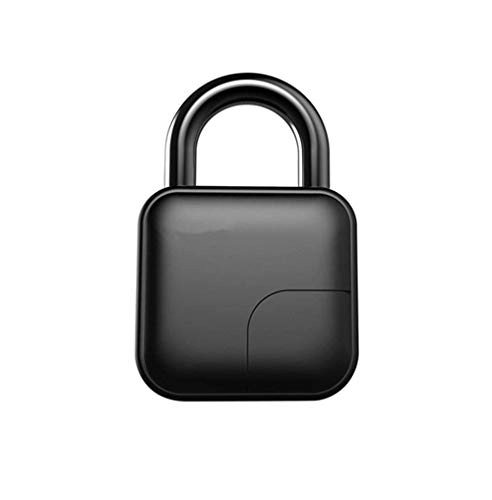 Cerraduras de bicicleta : kaige Locker Cadlock Smart Fingerprint IP65 Impermeable Huella Digital Lock Dormitorio Dormitorio Diaberial Lock @ Black WKY (Color : Black)