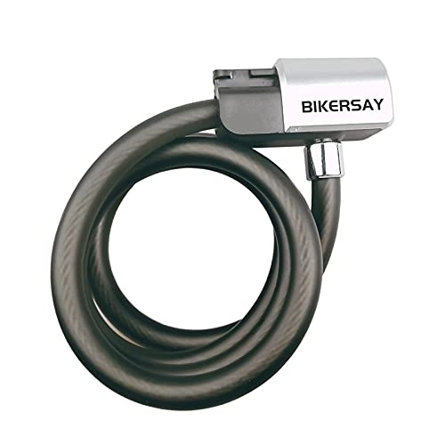 Cerraduras de bicicleta : Keppy Bobina de cable de bloqueo de bicicleta de 4 pies con soporte de montaje y llaves