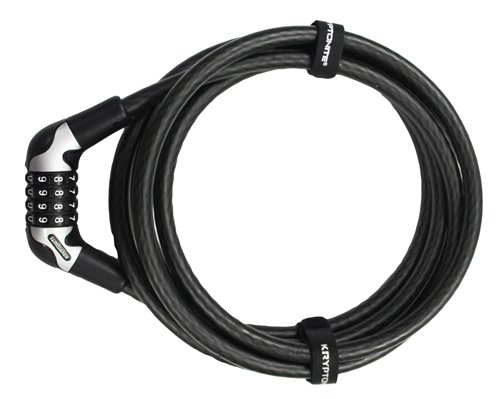 Cerraduras de bicicleta : Kryptonite (001492 ANTIRROBO KRYPTOFLEX 1230 Combo Cable (12x3050) Candado, Calidad, Unisex, Negro, 12 mm x 300 cm