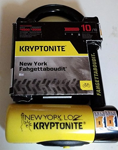 Cerraduras de bicicleta : Kryptonite Bgelschloss Candado, Bgelschloss New York Lock Fahgettaboudit, Schwarz, 3500301, Negro, 8.3 x 15.3 cm