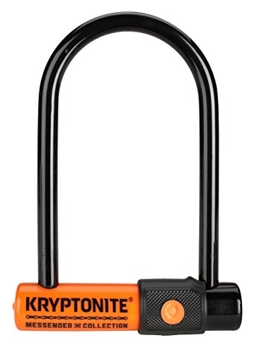 Cerraduras de bicicleta : Kryptonite Candado Messenger Mini, Unisex Adulto, Negro Y Naranja, Talla única