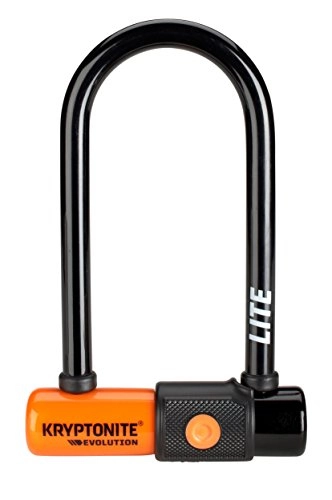 Cerraduras de bicicleta : Kryptonite Evolution LITE Mini-6 (7x15, 2cm) Cerradura de bicicleta, naranja, 7 x 15.2 cm