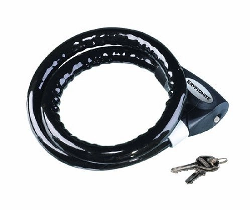 Cerraduras de bicicleta : Kryptonite Keeper Armored Cable 2011 - Candado de cable y soporte negro negro Talla:20mm / 110cm