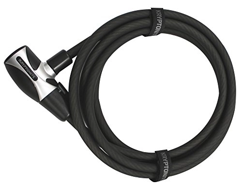 Cerraduras de bicicleta : Kryptonite Kryptoflex 1518 - Cable con candado, color negro