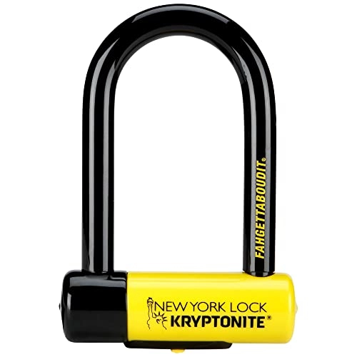 Cerraduras de bicicleta : Kryptonite New York FAHGETTABOUDIT Lock - Amarillo, Mini