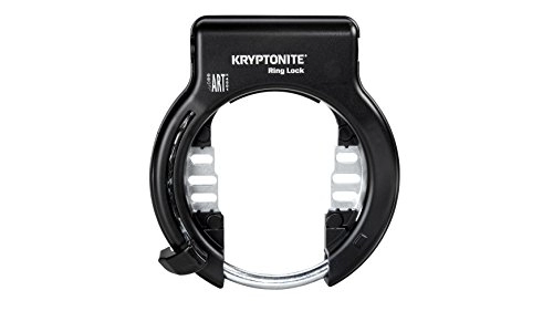 Cerraduras de bicicleta : Kryptonite Ring Lock with Plug IN Capability-Retract.w / Flexible Mount Candado Anillo Bloqueo, Unisex Adulto, Negro, Talla única