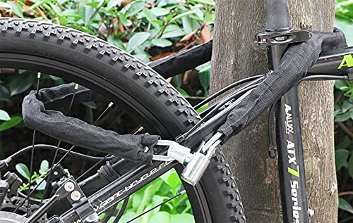 Cerraduras de bicicleta : Los candados de bicicleta, candados de cadena para bicicletas de uso pesado, candados de disco para bicicletas, candados de cadena, scooters y candados de cable son muy seguros. (34 pulgadas x 6.5mm)