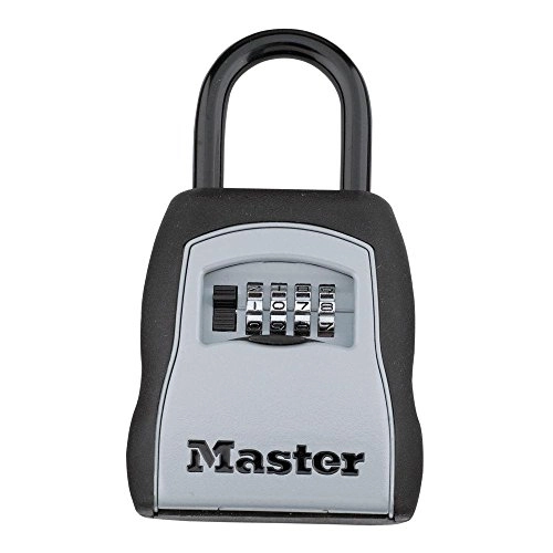 Cerraduras de bicicleta : Master Lock 5400D Set Your Own Combinación Caja de Cerradura Portátil con capacidad de 5 llaves, Negro (4 unidades)