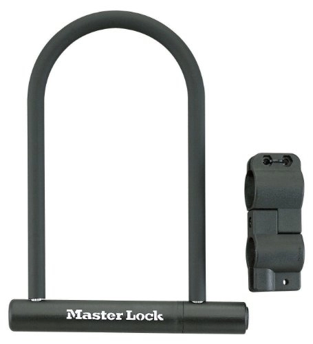 Cerraduras de bicicleta : Master Lock 8184DSG U-Lock con soporte, 8-1 / 4 pulgadas