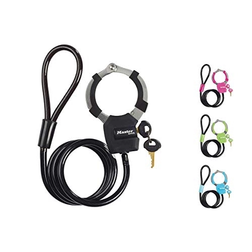 Cerraduras de bicicleta : Master Lock 8275 - Candado para Marco de Bicicleta con Cable en Espiral, colores surtidos