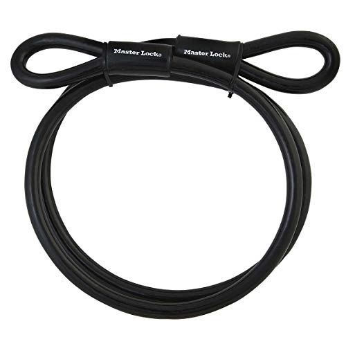 Cerraduras de bicicleta : Master Lock Cable con Extremo de Bucle, Negro, 4, 5 m