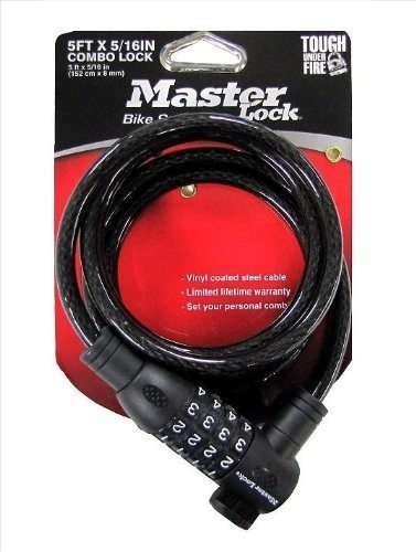 Cerraduras de bicicleta : Master Lock Combo Cable candado de bicicleta (8 mm x 152, 4 cm)