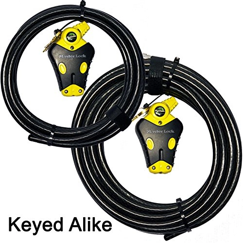 Cerraduras de bicicleta : Master Lockde piel de serpiente ajustable Cable Locks 112(130M